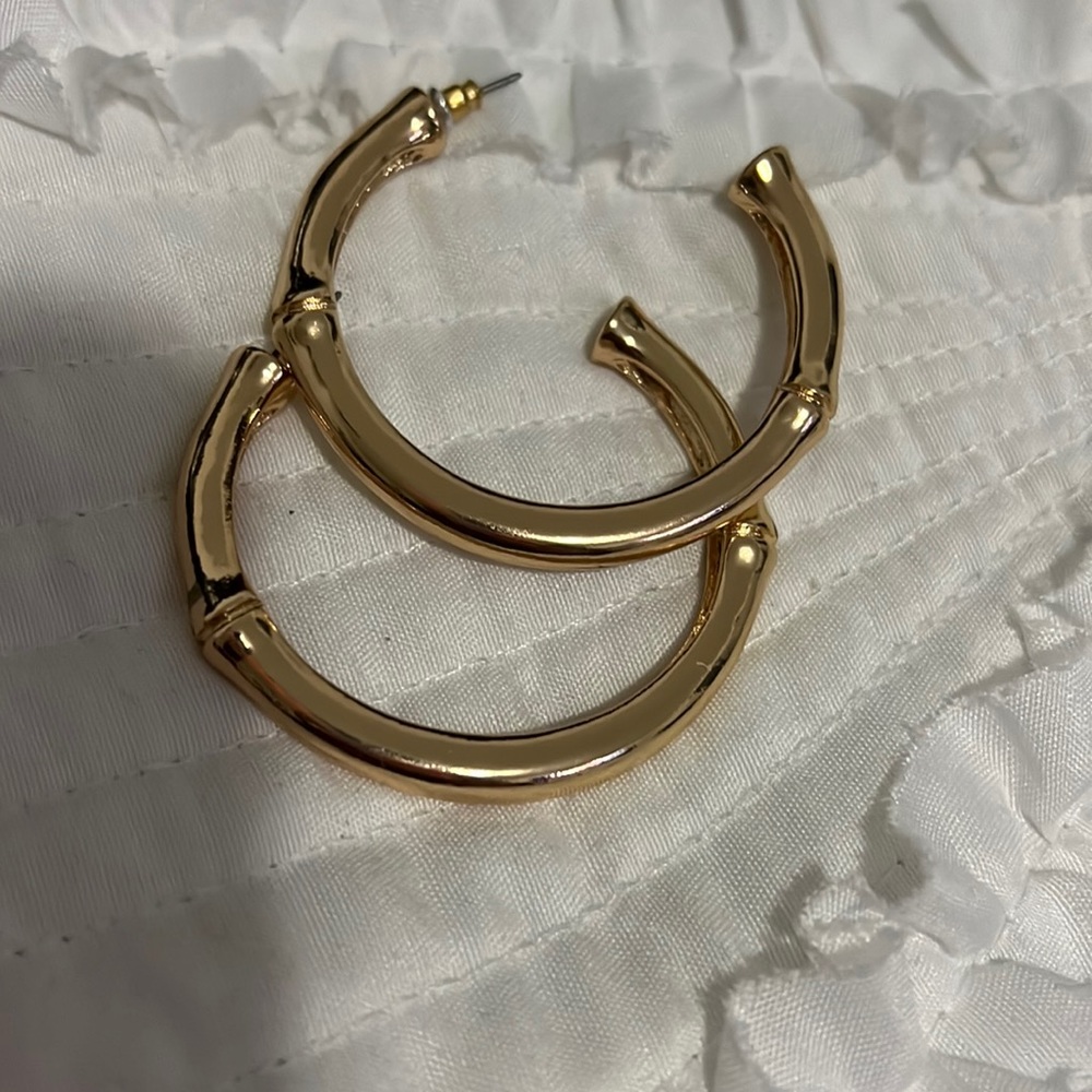 Gold hoop earrings